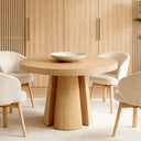 Mesa MARCELLA de 100 cm, en roble