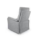 Sillón relax KASUMI manual, eléctrico o Power Lift, en gris claro, vista trasera en tres cuartos