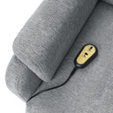 Sillón relax KASUMI manual, eléctrico o Power Lift, en gris claro, versión Power Lift, detalle del mando