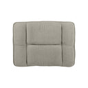 Reposapiés BOLONIA con base de aspas y asiento acolchado, en gris claro
