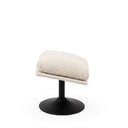 Butaca giratoria INDIANA con reposapiés y base de disco, en beige, el reposapiés