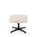 Butaca giratoria NEVADA con reposapiés y respaldo alto, en beige, el reposapiés