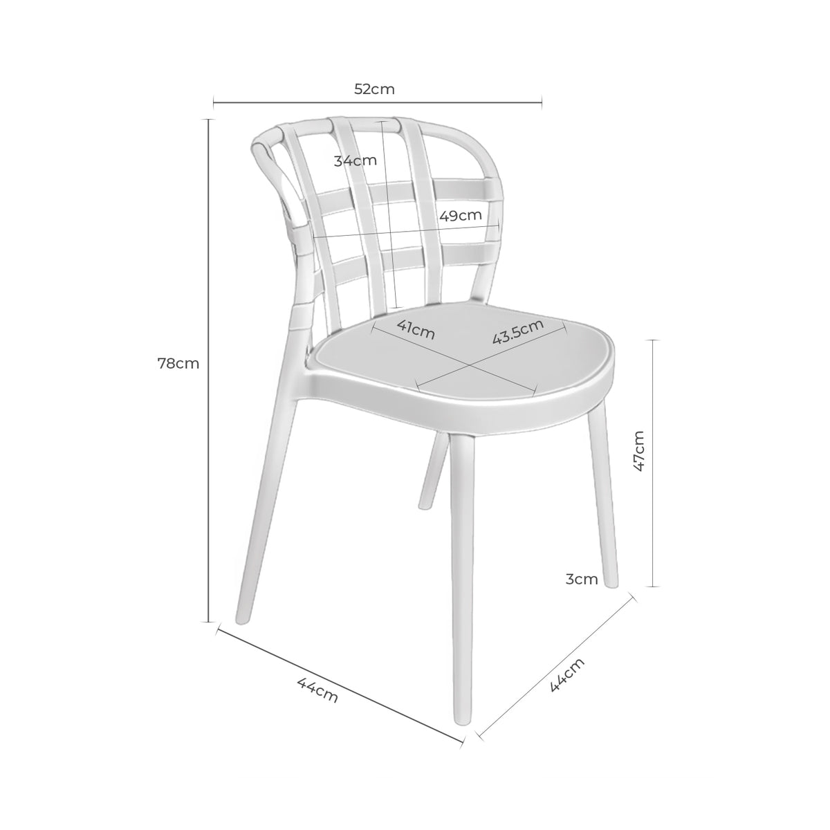 Medidas de Silla GINA