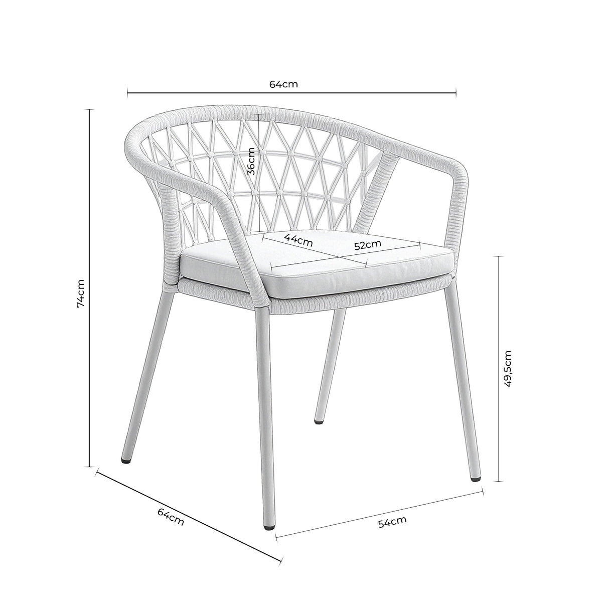 Medidas de Silla SOLENE
