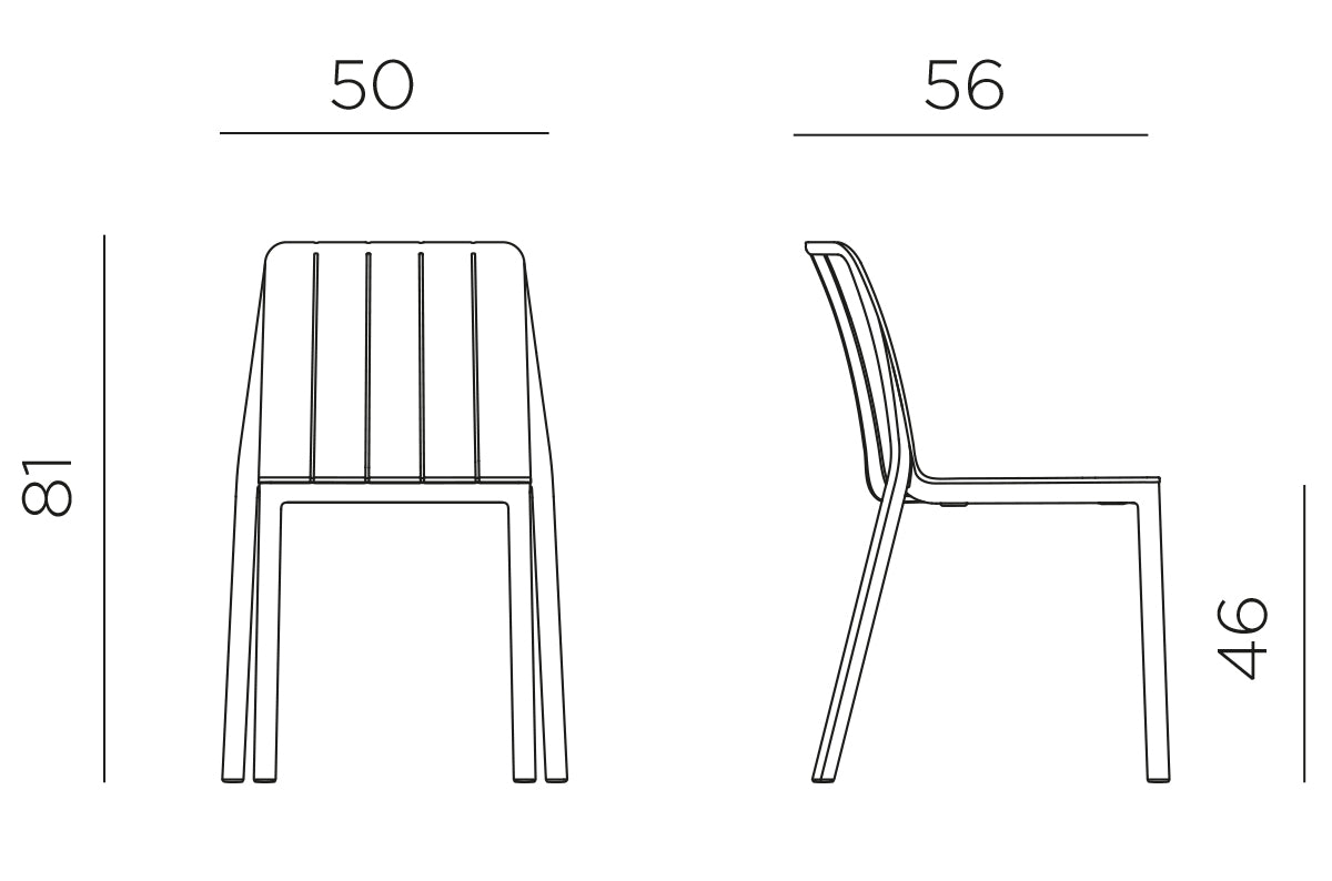 Medidas de Silla Tiberina Bistrot