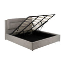 Cama canapé abatible OLMO en gris, vista frontal