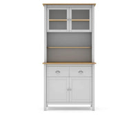 Buffet MUSGO de 90 cm con vitrina y 4 puertas