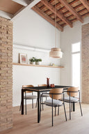 Mesa Rectangular Negra Nicola 140 / 180 cm | MB Mobles