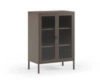 Mueble auxiliar bajo LUNA 2P Cristal