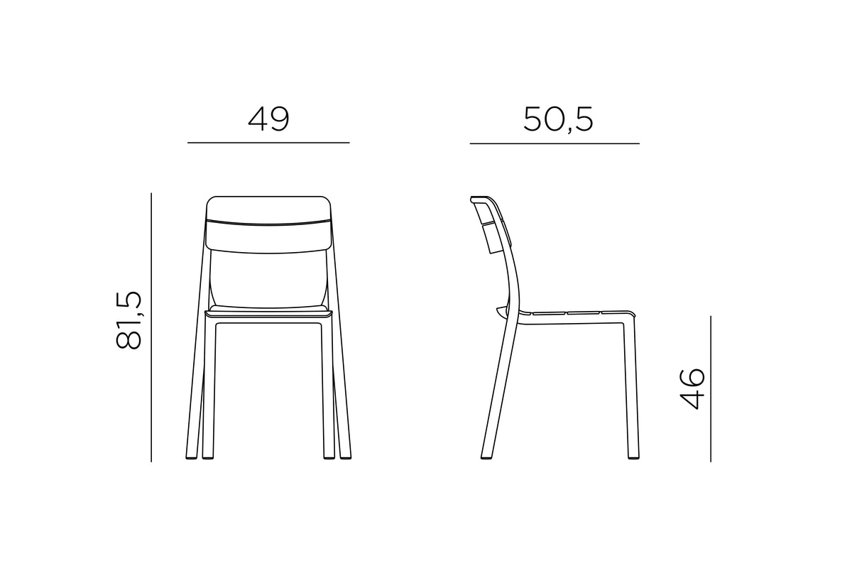 Medidas de Silla Cassia Bistrot