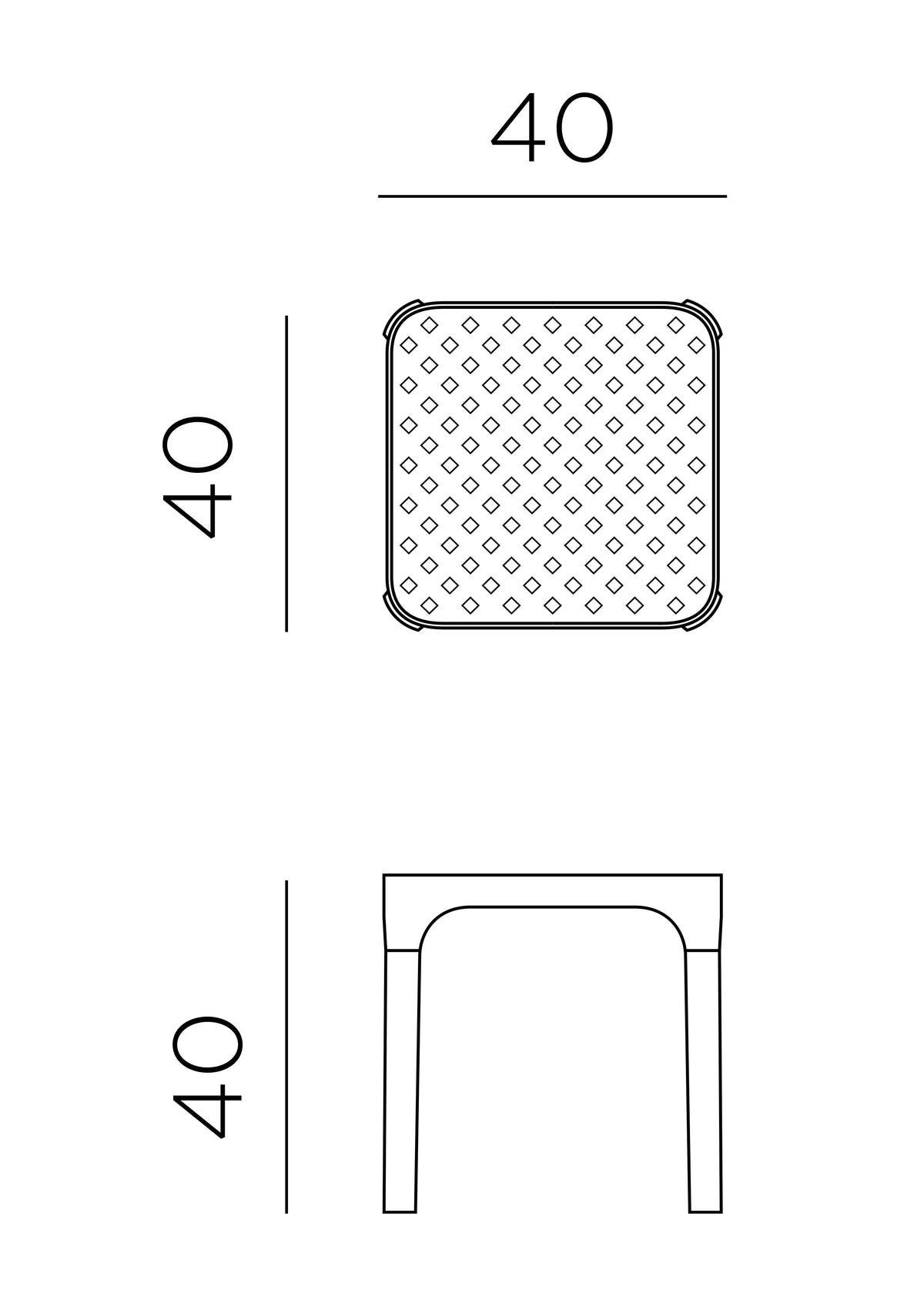 Medidas de Mesa auxiliar Net Table 40