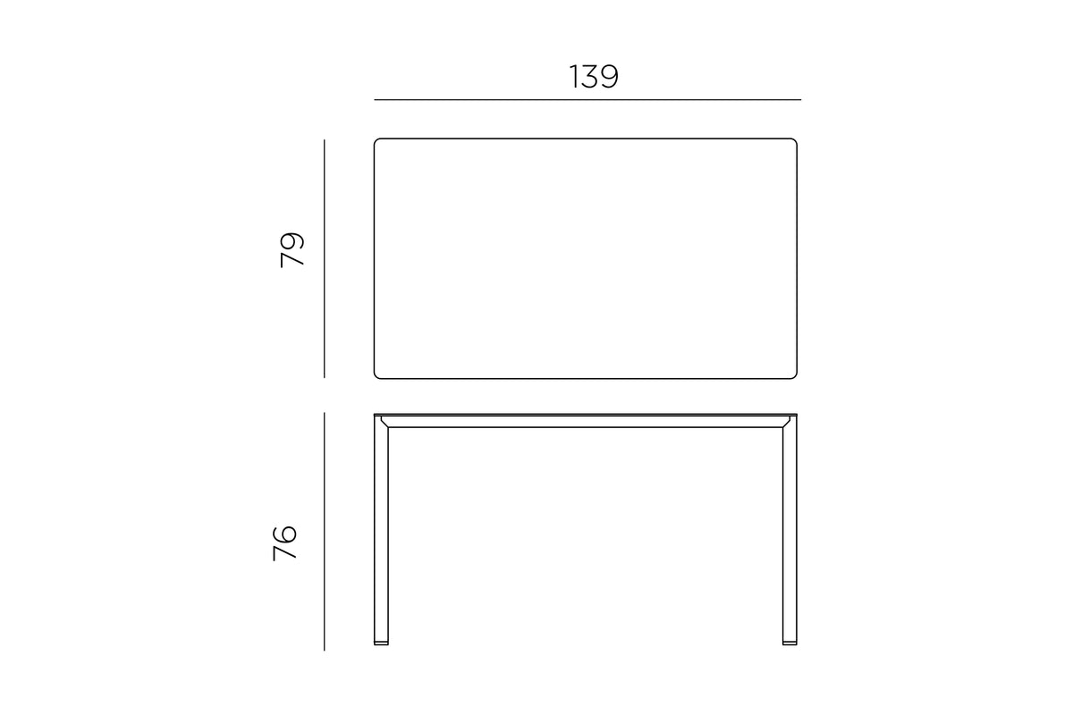Medidas de Mesa Piave 140x80