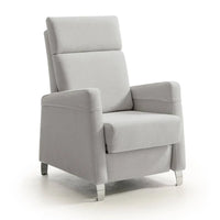 Sillón relax manual LEO con patas cromadas