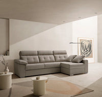 Sofá Cama TIERRA con Chaiselongue Reversible