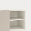 Consola NUBE de 110 cm con 1 puerta corredera y 2 cajones, en crema y arena – Teulat