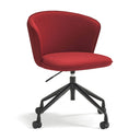 Silla de escritorio ADD con ruedas, sin reposabrazos, en caldera, vista en tres cuartos – Teulat
