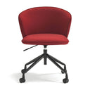 Silla de escritorio ADD con ruedas, sin reposabrazos, en caldera, vista de frente – Teulat