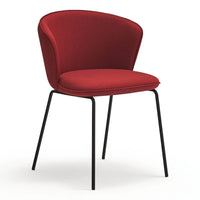 Silla tapizada ADD con respaldo envolvente, con patas o giratoria – Teulat