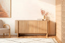 Aparador SIDNEY de 160 cm con 3 puertas, en un salón