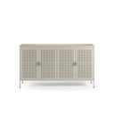 Aparador SAYLA de 160 cm con 4 puertas, en crema, vista de frente