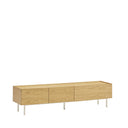 Mueble TV ARISTA de 180 cm con 1 puerta y 2 cajones, en roble – Teulat