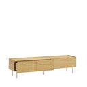 Mueble TV ARISTA de 180 cm con 1 puerta y 2 cajones, en roble – Teulat