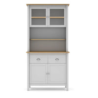 Buffet MUSGO de 90 cm con vitrina y 4 puertas