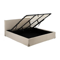 Cama canapé abatible tapizada beige desenfundable – HAYA