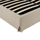 Detalle de la base de láminas de la cama canapé abatible