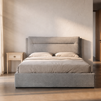 Cama canapé abatible tapizada gris – OLMO