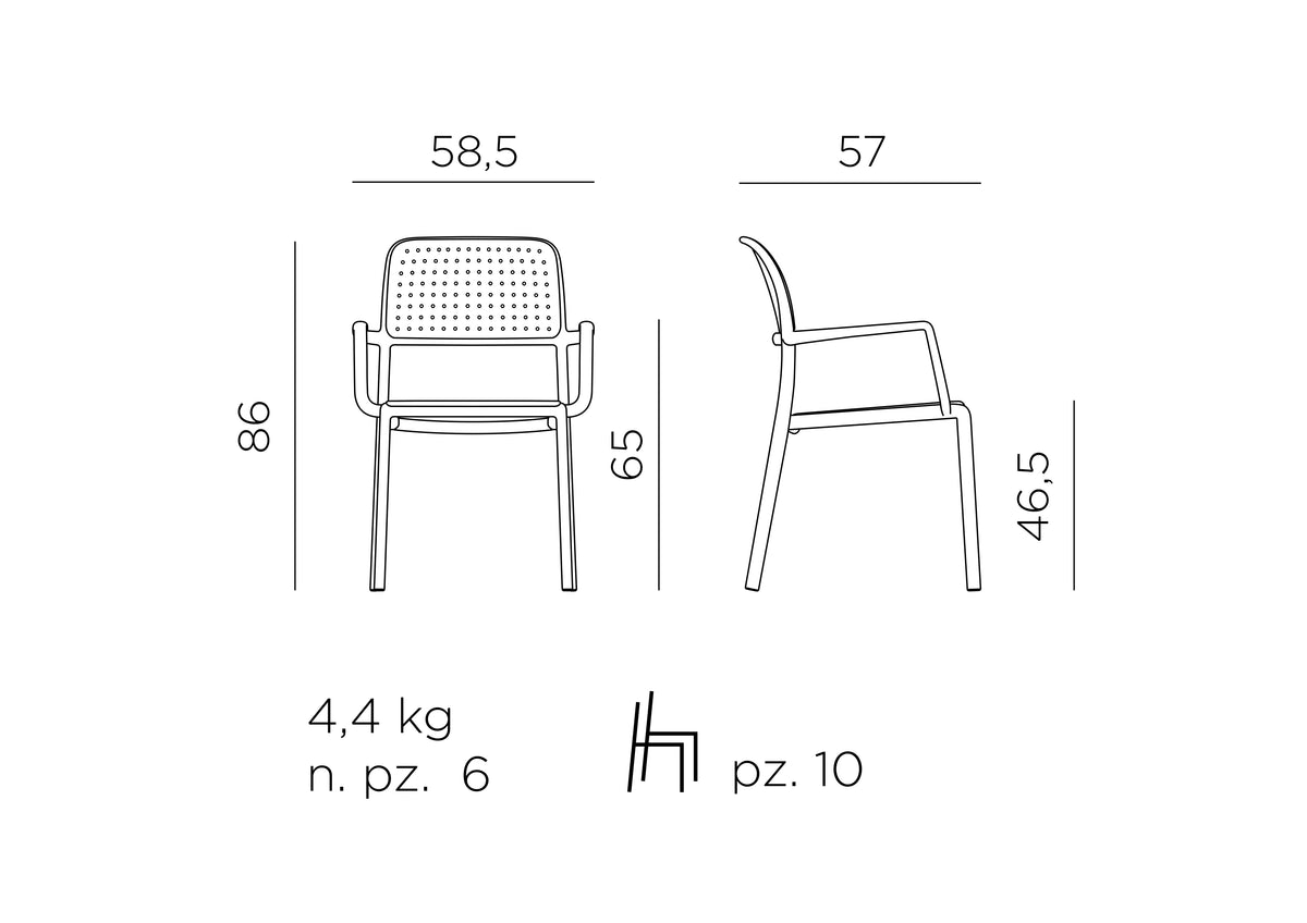 Medidas de Silla BORA