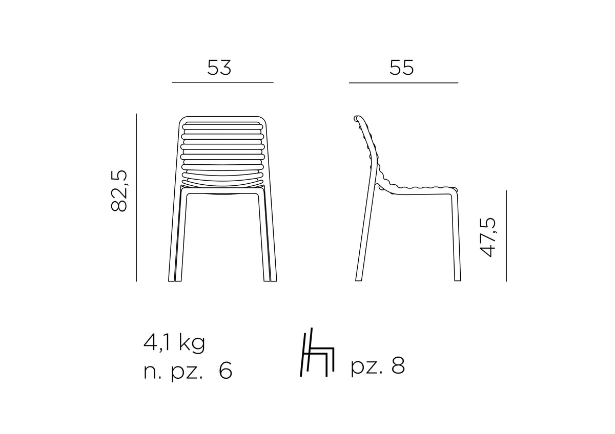 Medidas de Silla DOGA BISTROT