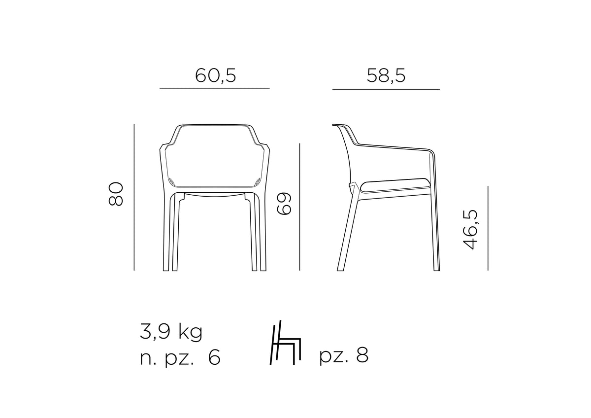 Medidas de Silla NET