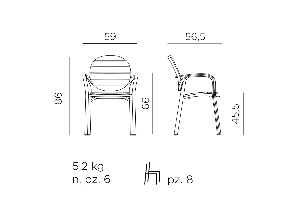 Medidas de Silla PALMA