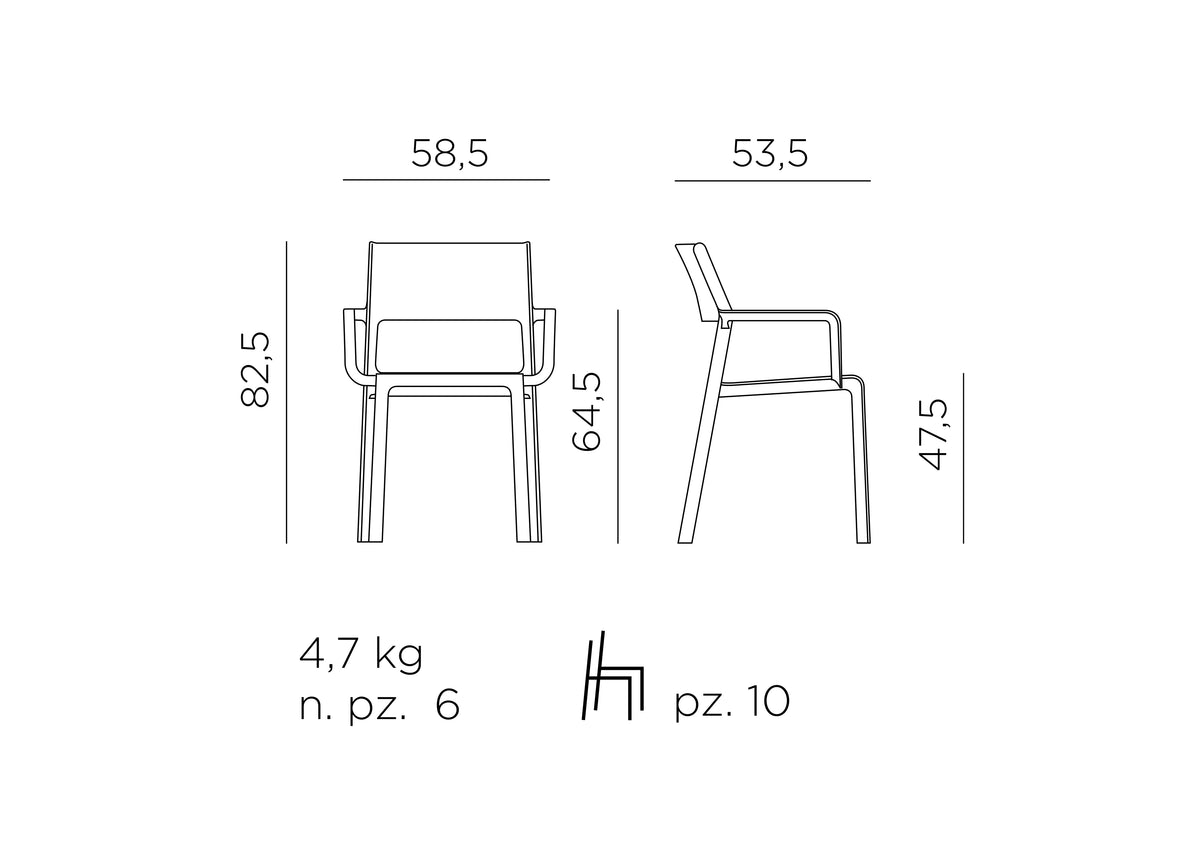 Medidas de Silla Trill Armchair