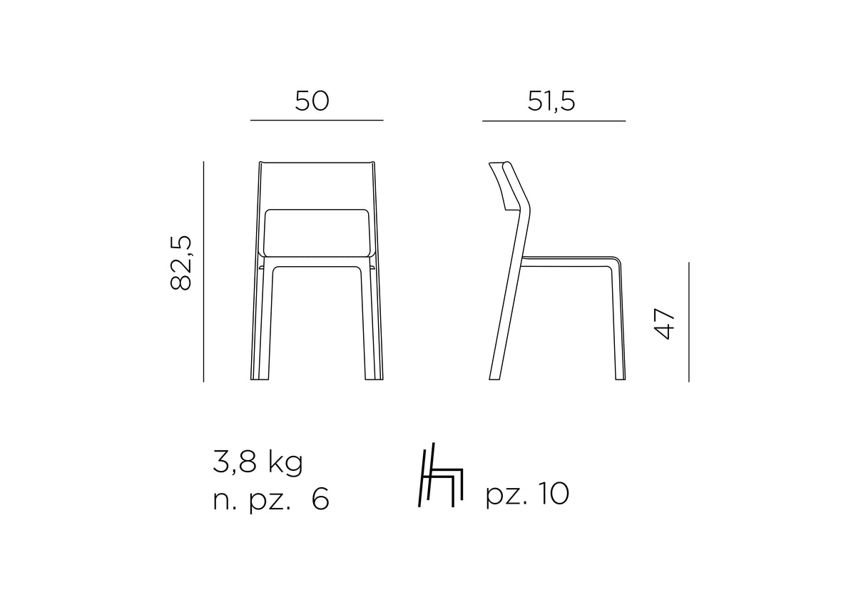 Medidas de Silla Trill Bistrot