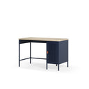 Escritorio SAYLA de 120 cm con 1 puerta, en azul oscuro, vista lateral