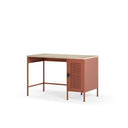 Escritorio SAYLA de 120 cm con 1 puerta, en terracota, vista lateral