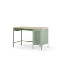 Escritorio SAYLA de 120 cm con 1 puerta, en verde menta, vista lateral