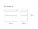 Croquis de medidas — Escritorio Yoko: 120 cm de ancho × 60 cm de fondo × 78 cm de alto