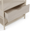 Estantería AMARA de 60 cm con cajón, en crema, detalle del cajón