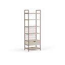 Estantería AMARA de 60 cm con cajón, en terracota, vista en tres cuartos