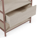 Estantería AMARA de 60 cm con cajón, en terracota, detalle del cajón