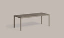 Mesa Tevere LAM 147 extensible en tortora, vista de tres cuartos – Nardi