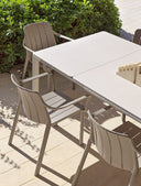 Mesa Tevere LAM 210 extensible en corda, detalle del tablero – Nardi