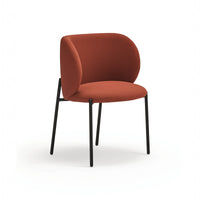 Silla tapizada MOGI con respaldo envolvente, con patas o giratoria – Teulat