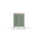 Mueble auxiliar SAYLA de 70 cm con 2 puertas, en verde menta, vista de frente