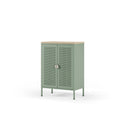 Mueble auxiliar SAYLA de 70 cm con 2 puertas, en verde menta, vista lateral