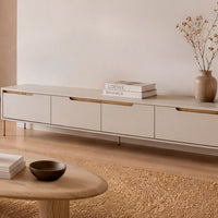 Mueble TV Bergen beige de 200 cm con 4 puertas