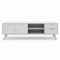 Mueble TV CAMPUS de 180 cm con 2 puertas, 2 cajones y 2 huecos